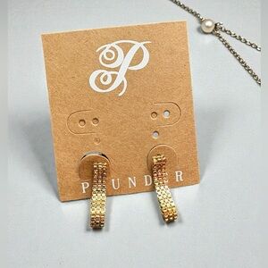 Plunder Gold Textured Earrings